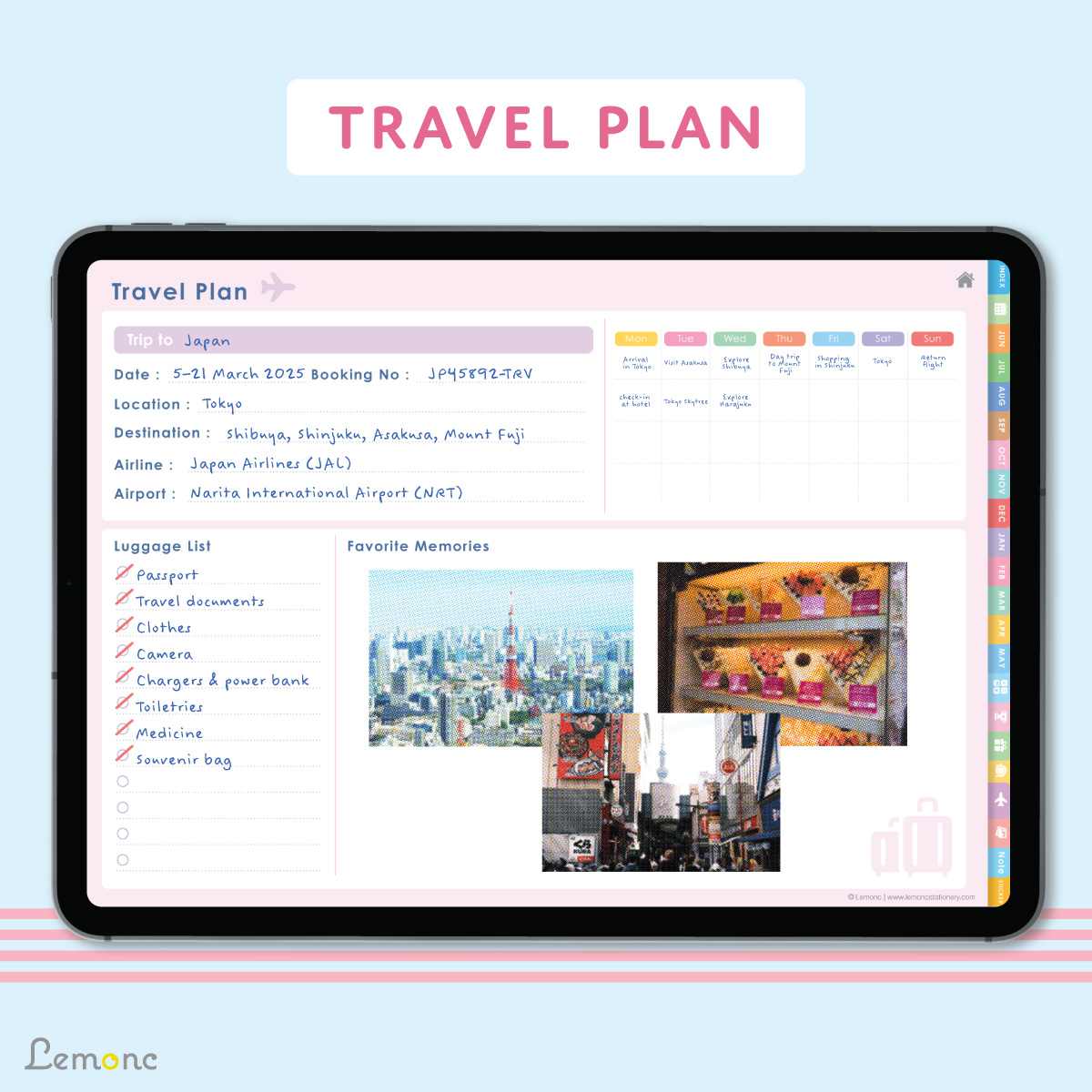 Lemonc : Digital Planner Goodnotes, iPad Planner, June 2026 - May 2027