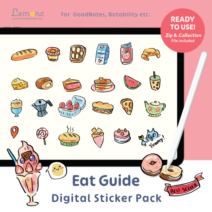 Digital Stickers Pack – Eat Guide – Digital Product : Sugar Morning